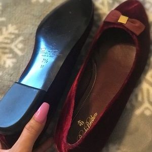 Burgundy flats